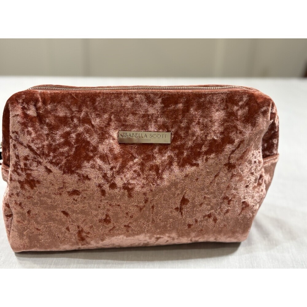Isabella Scott Sydney Velour Square Dusty Pink Makeup Bag
